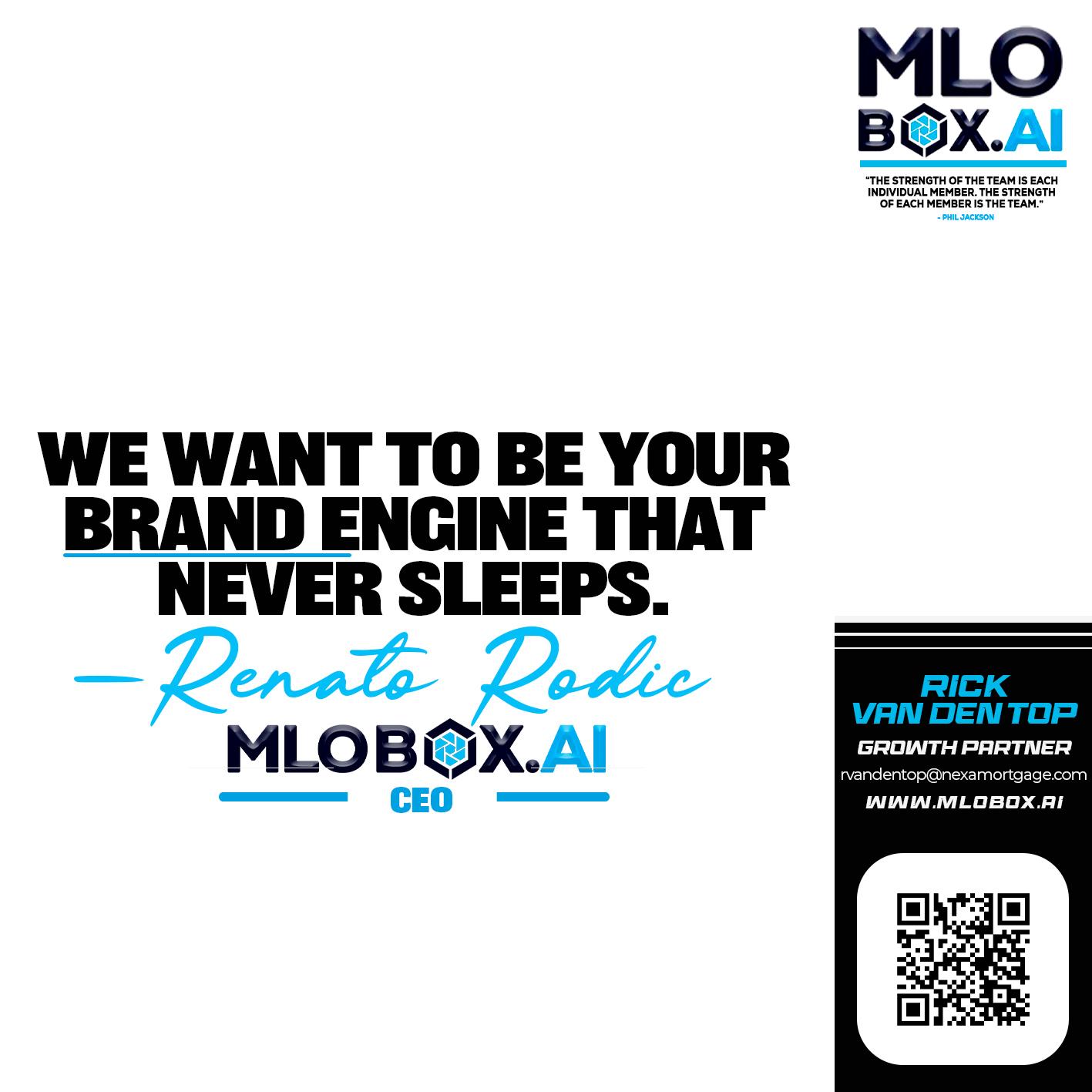WE WANT TO BE - Rick Van Den Top -Loan Officer