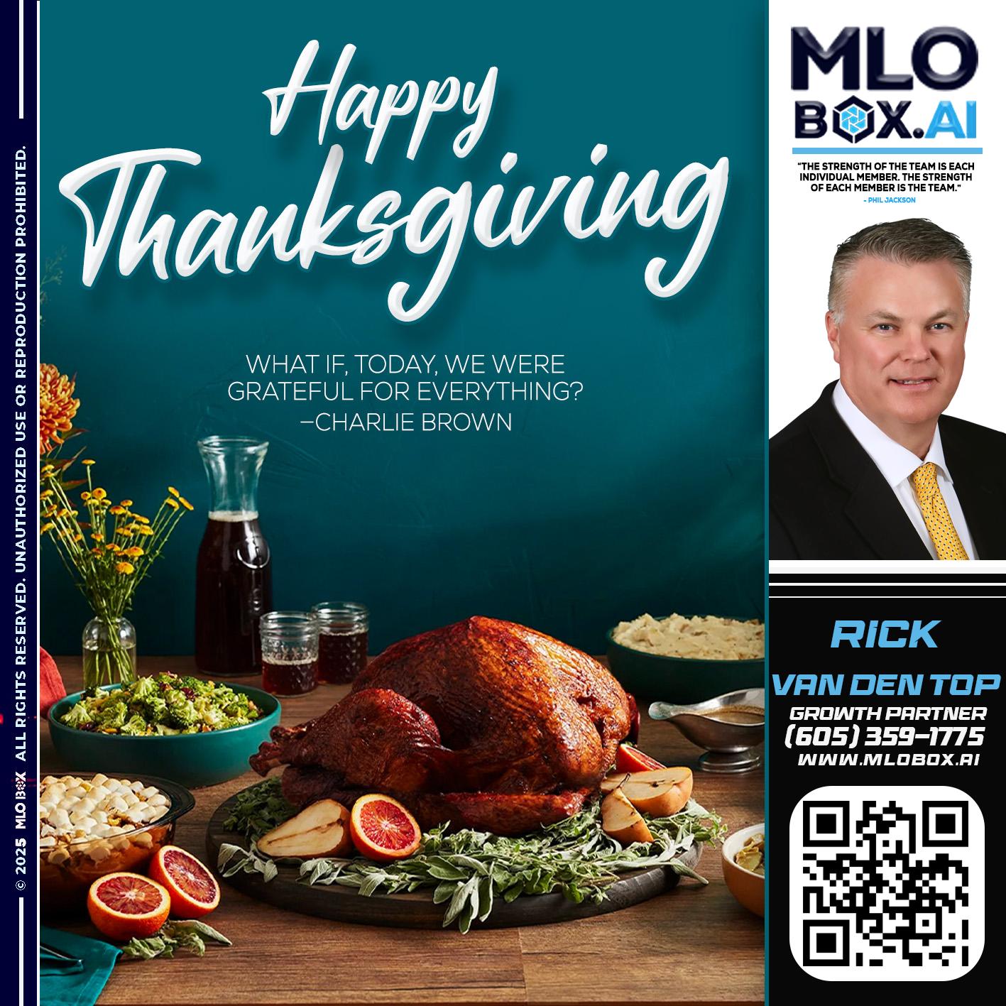 HAPPY THANKSGIVING - Rick Van Den Top -Loan Officer