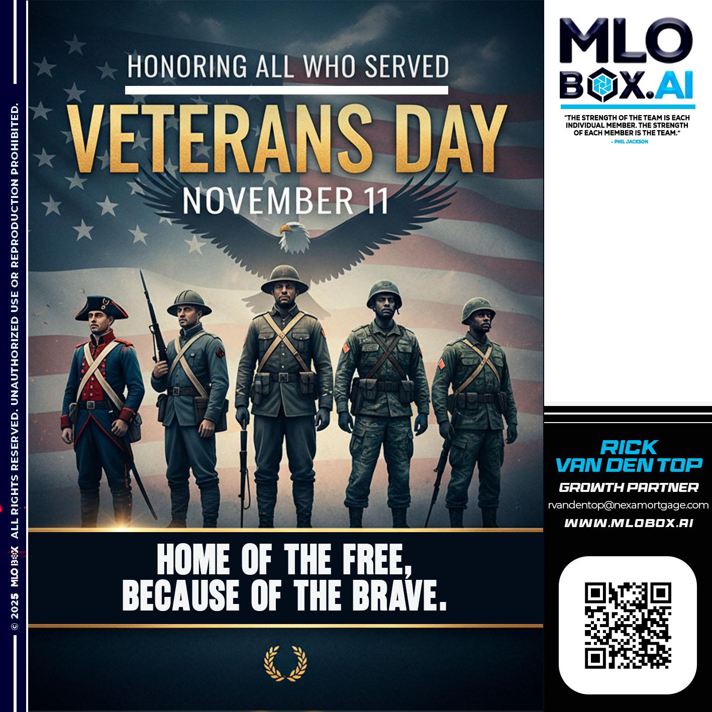 VETERANS DAY - Rick Van Den Top -Loan Officer
