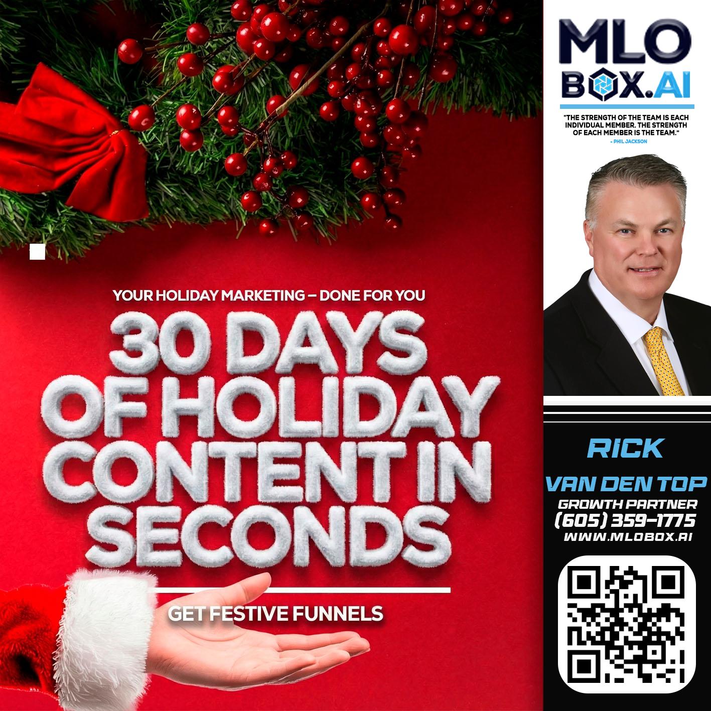 30 DAYS - Rick Van Den Top -Loan Officer