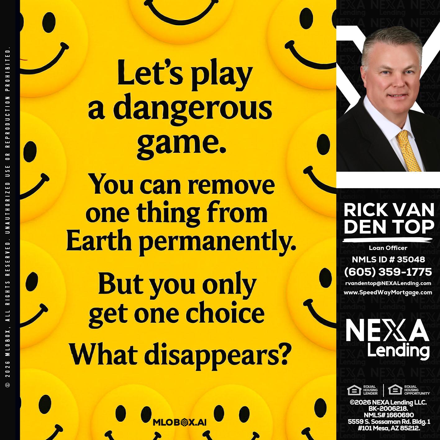 LETS PLAY - Rick Van Den Top -Loan Officer
