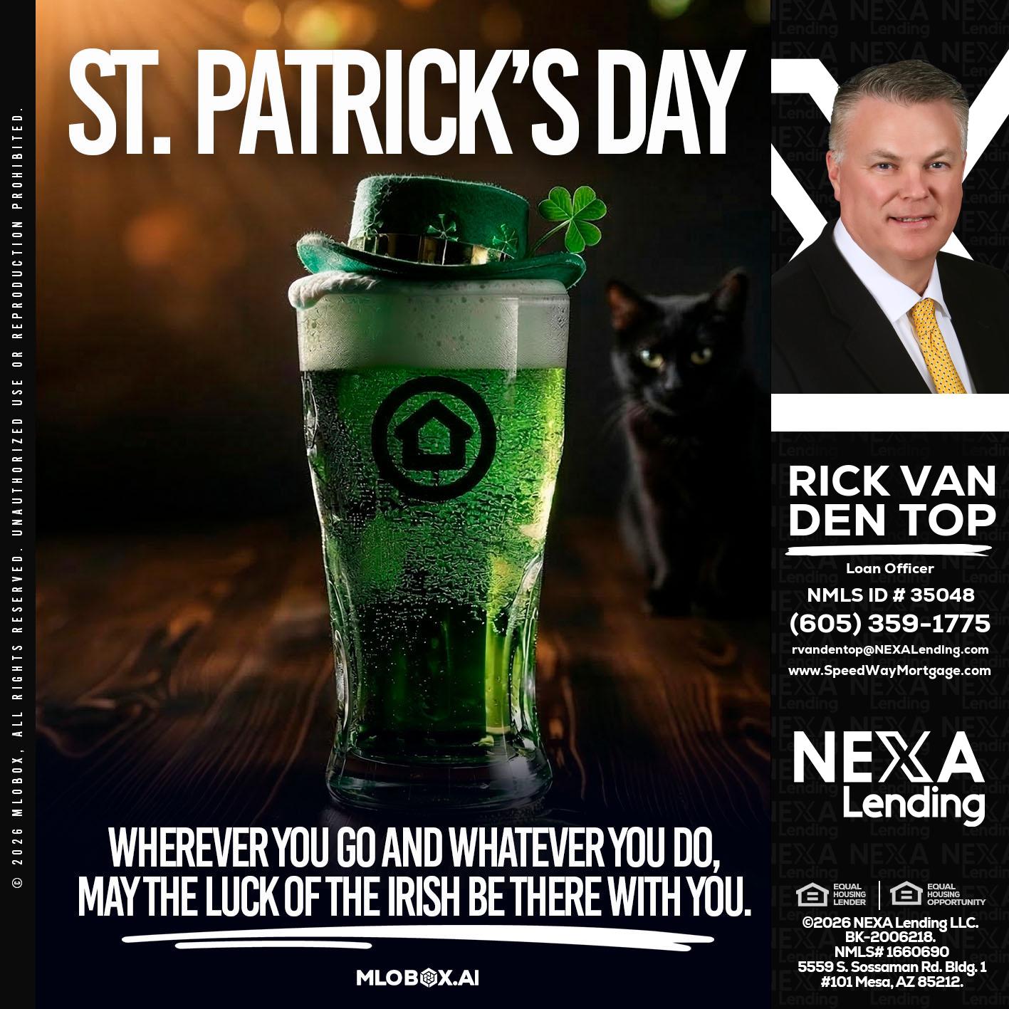 st. Patricks day - Rick Van Den Top -Loan Officer