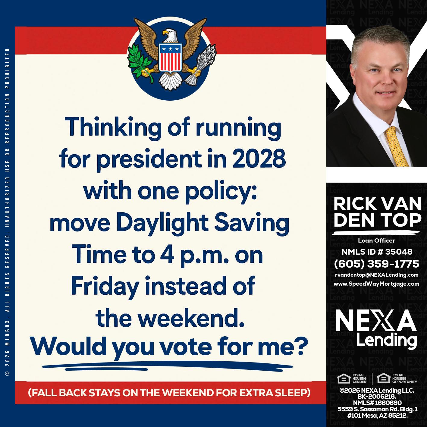 THINKING OF RUNING - Rick Van Den Top -Loan Officer