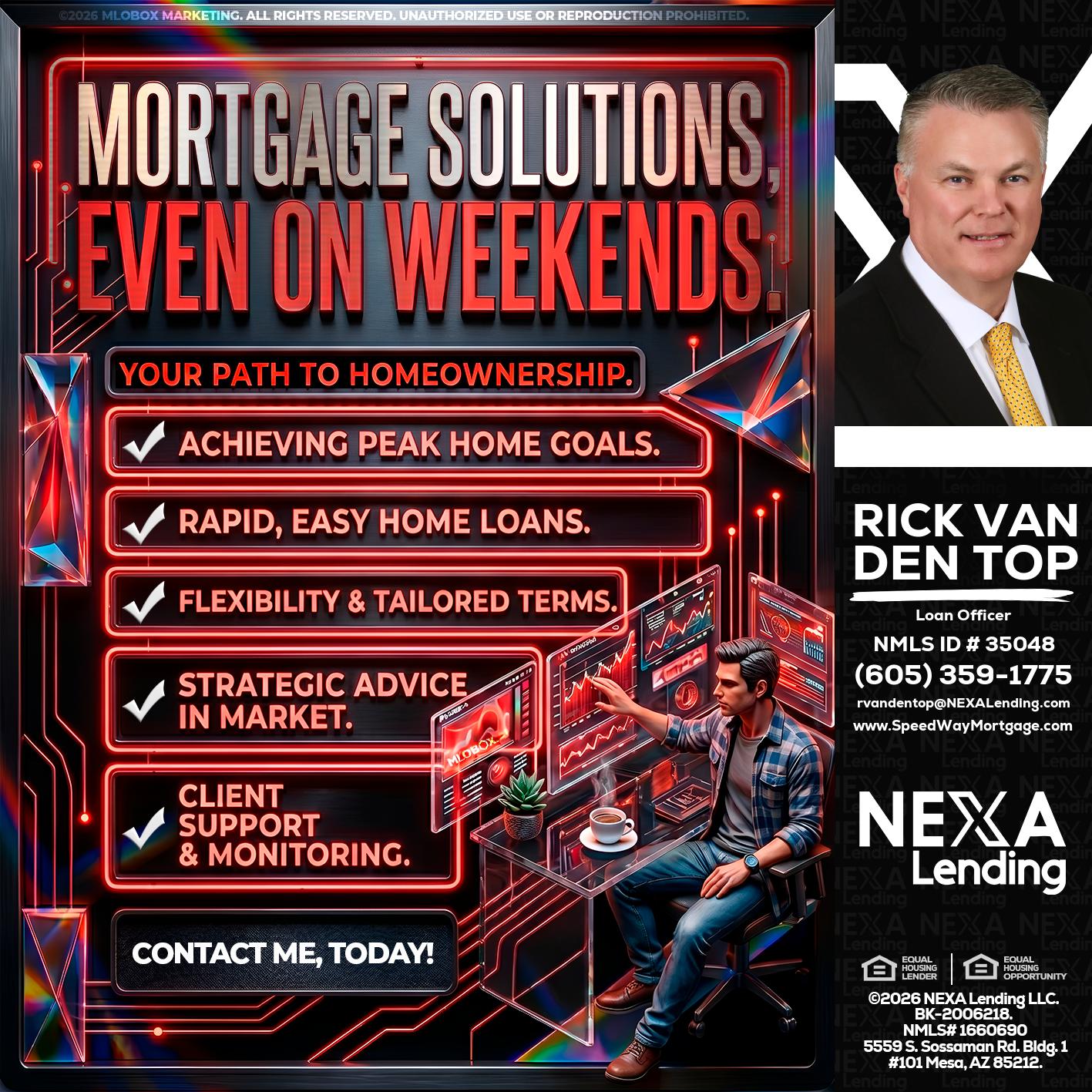 WEEKEND SOLUTIONS - Rick Van Den Top -Loan Officer
