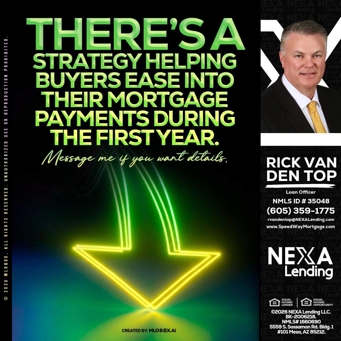 THERES A STATEGY - Rick Van Den Top -Loan Officer