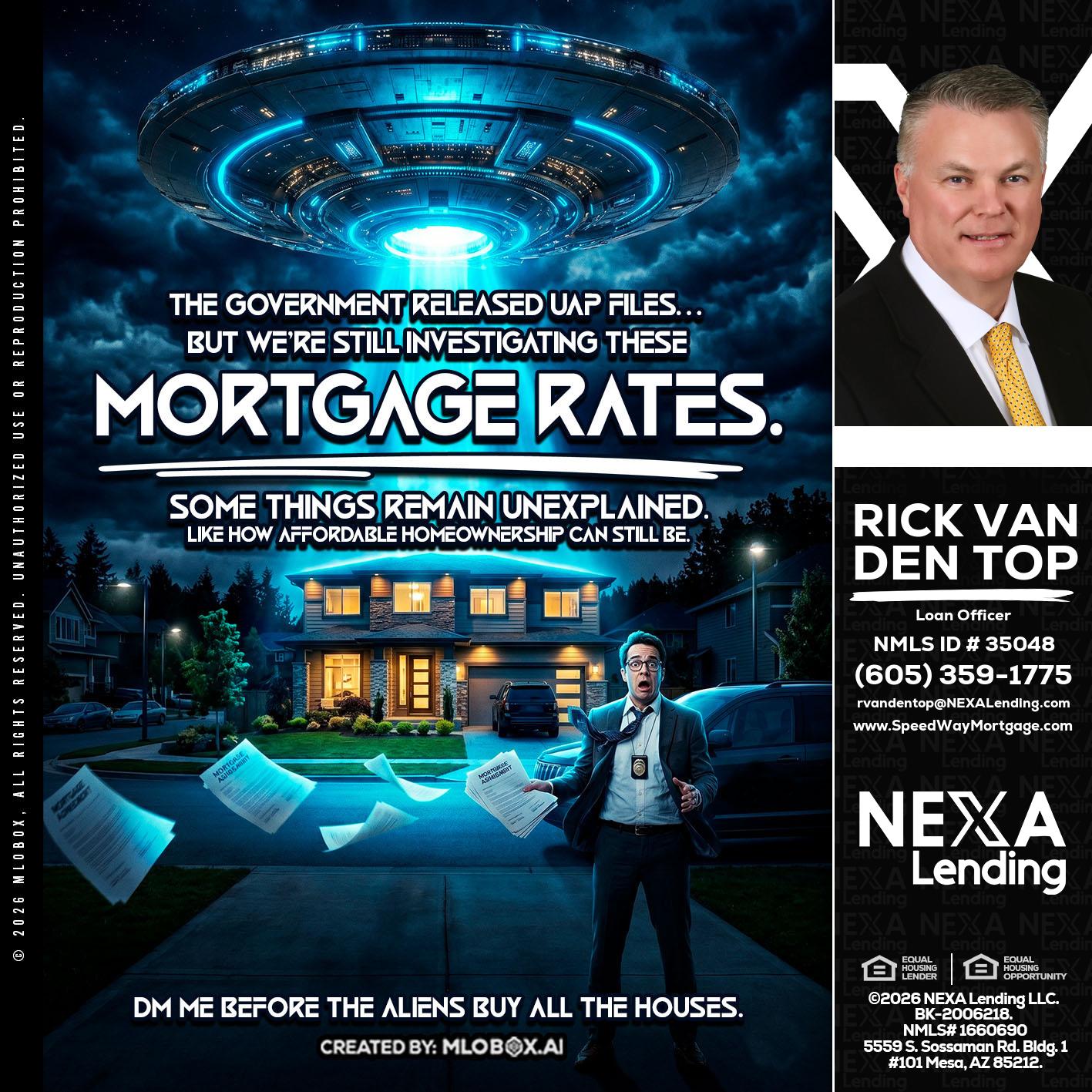 MORTGAGE RATES - Rick Van Den Top -Loan Officer
