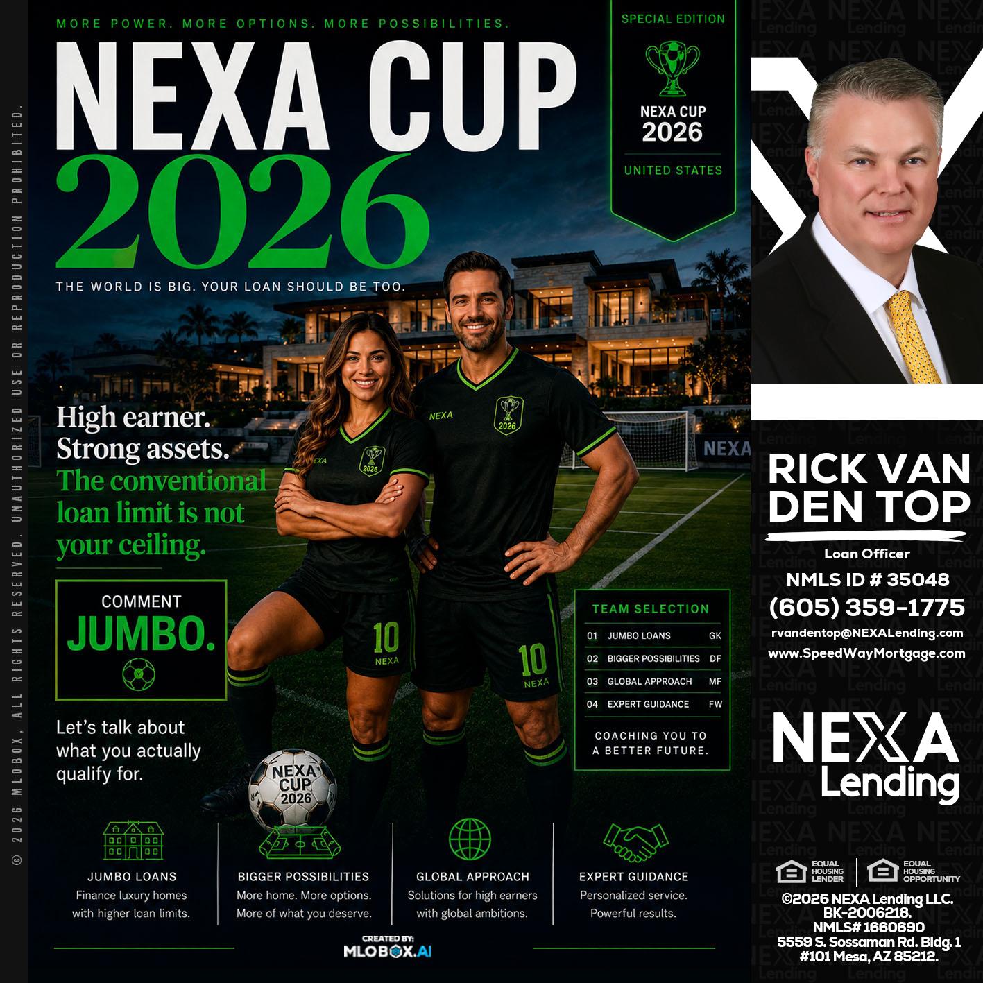 NEXA CUP 2026 - Rick Van Den Top -Loan Officer