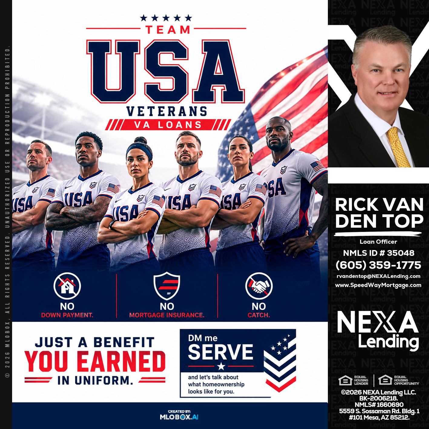 USA TEAM - Rick Van Den Top -Loan Officer