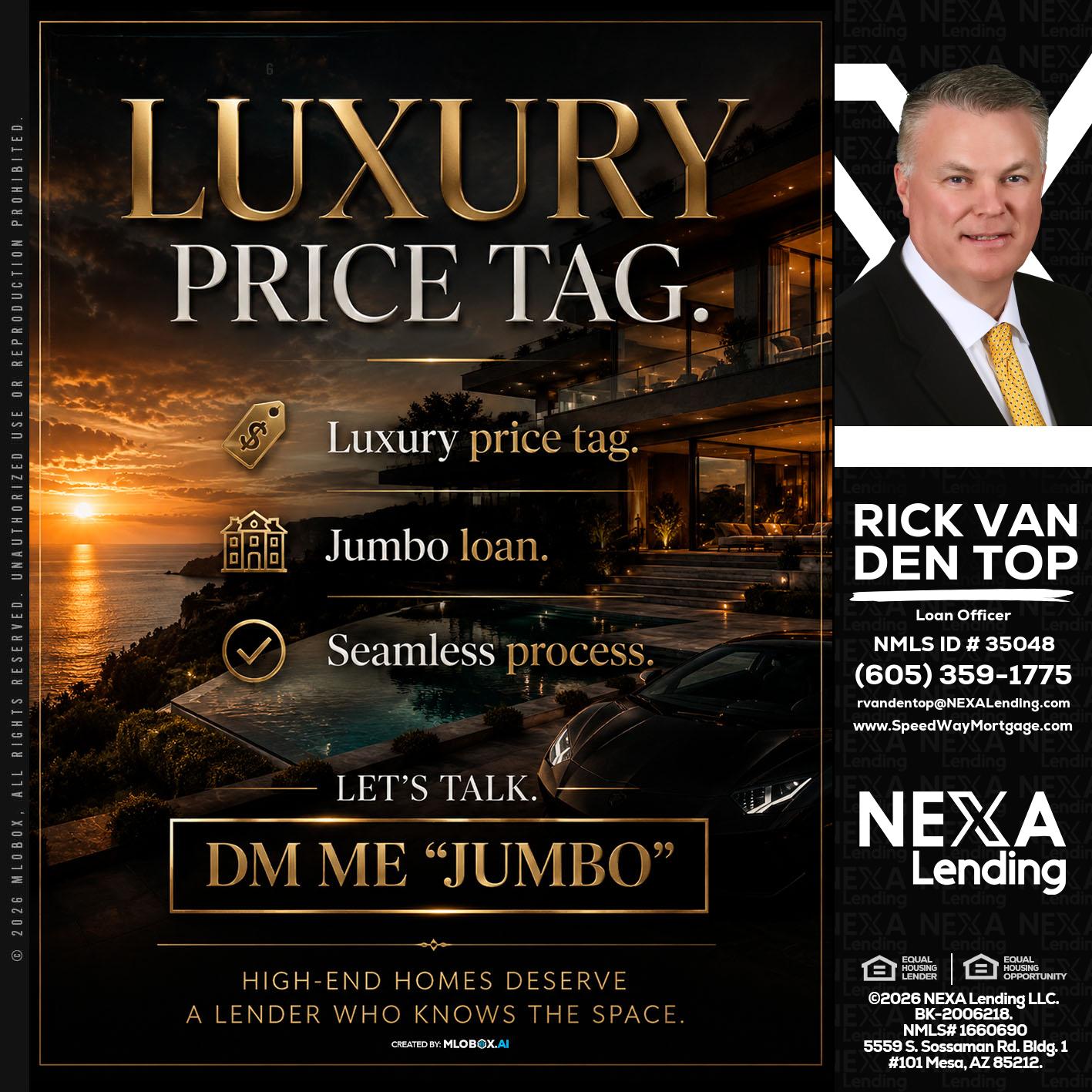 LUXURY PRICE - Rick Van Den Top -Loan Officer