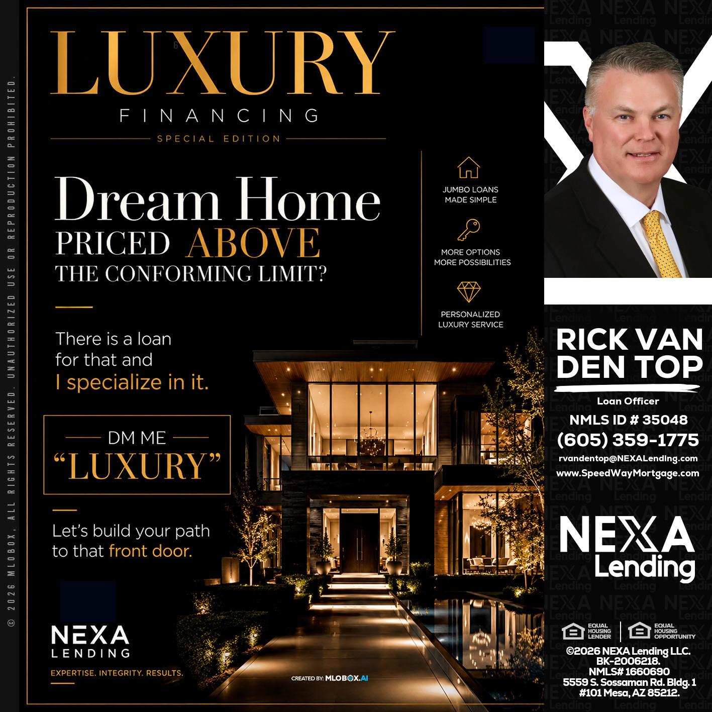 LUXURY - Rick Van Den Top -Loan Officer