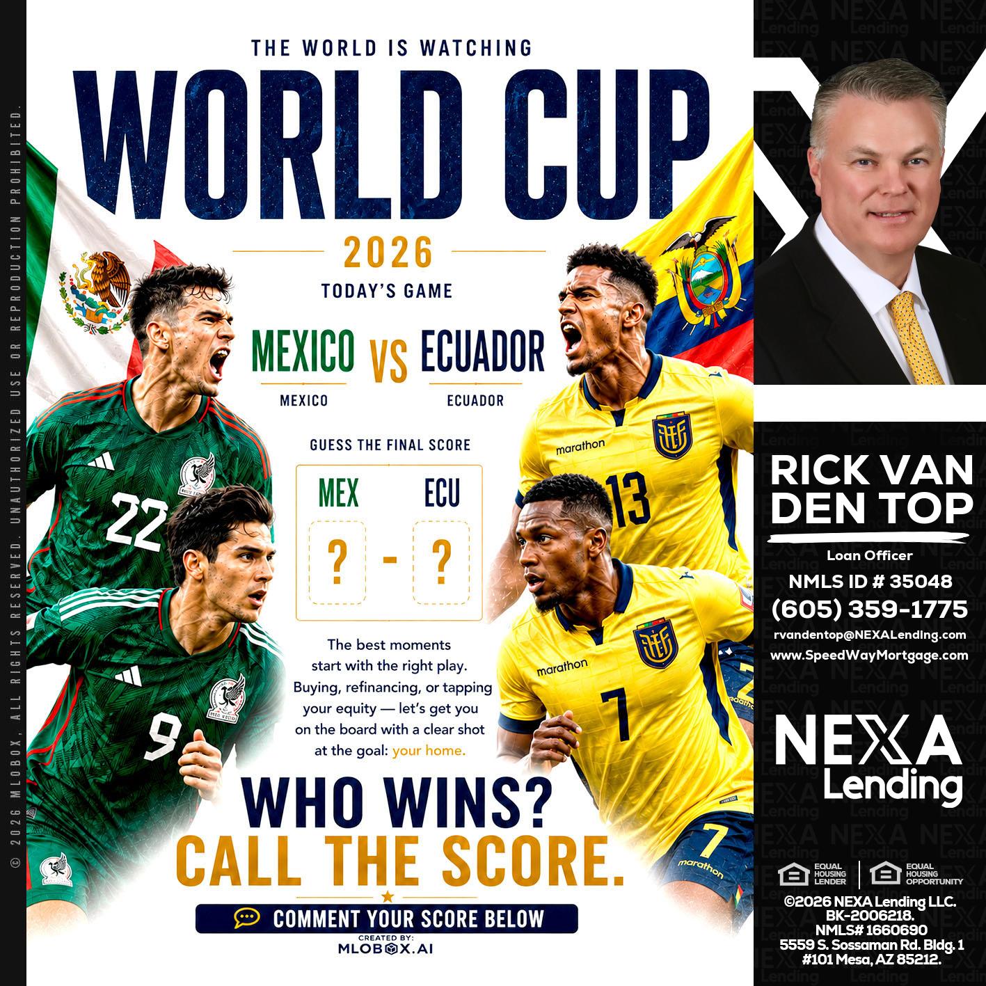WORLD CUP 2026 - Rick Van Den Top -Loan Officer