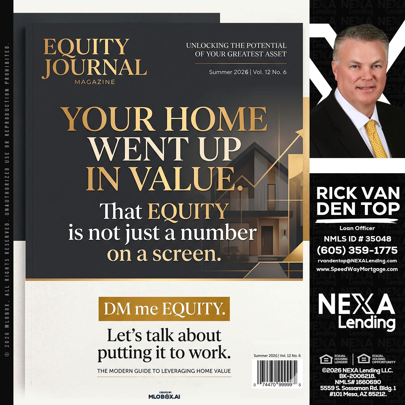 YOUR HOME - Rick Van Den Top -Loan Officer
