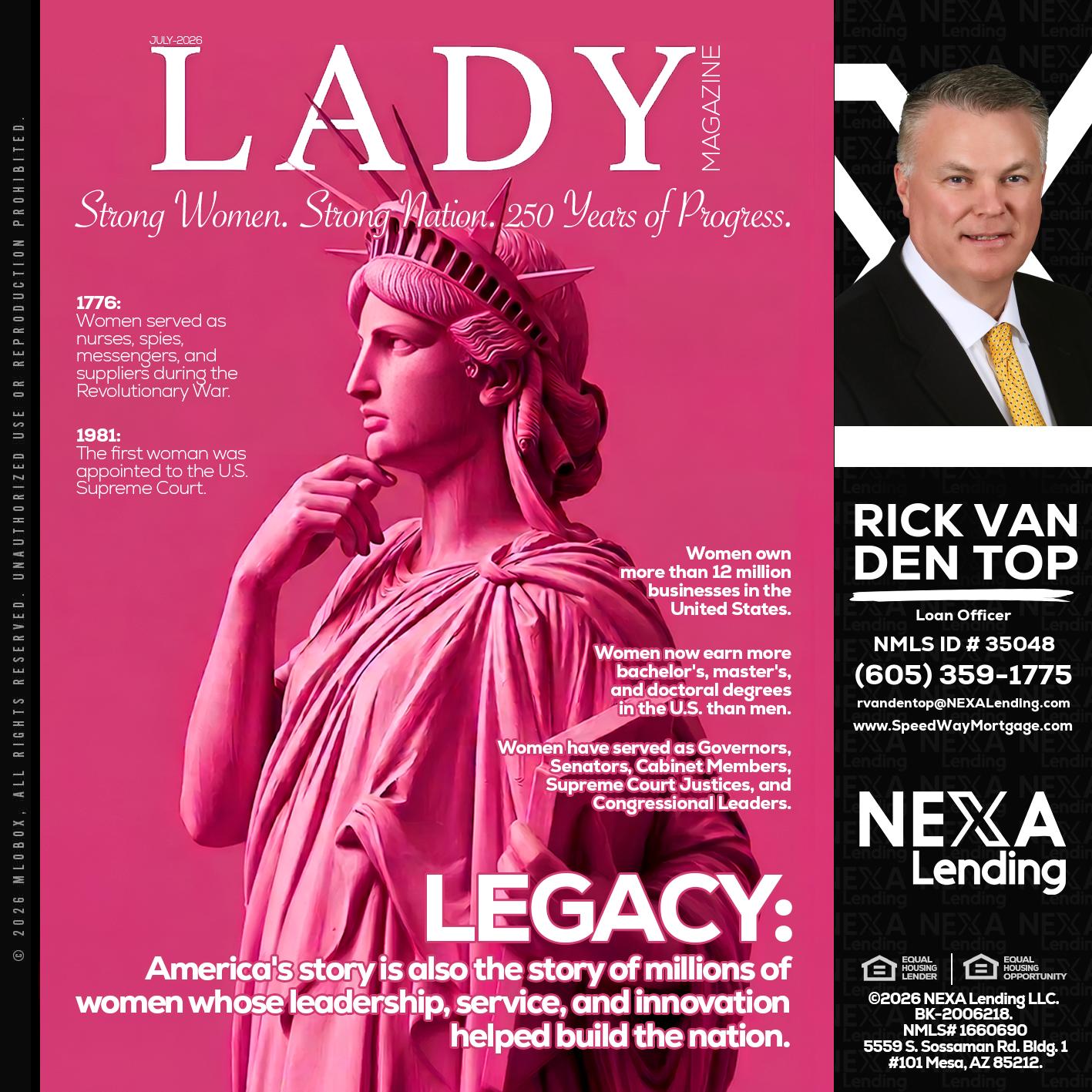LADY LIBERTY! - Rick Van Den Top -Loan Officer