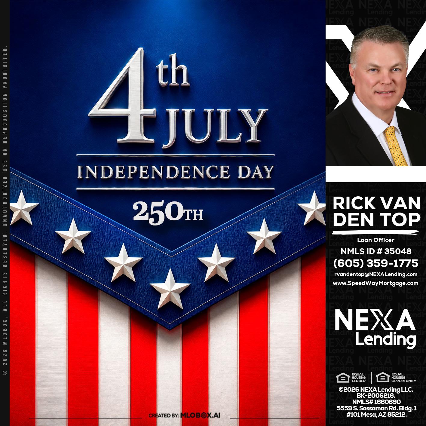 4th of july - Rick Van Den Top -Loan Officer