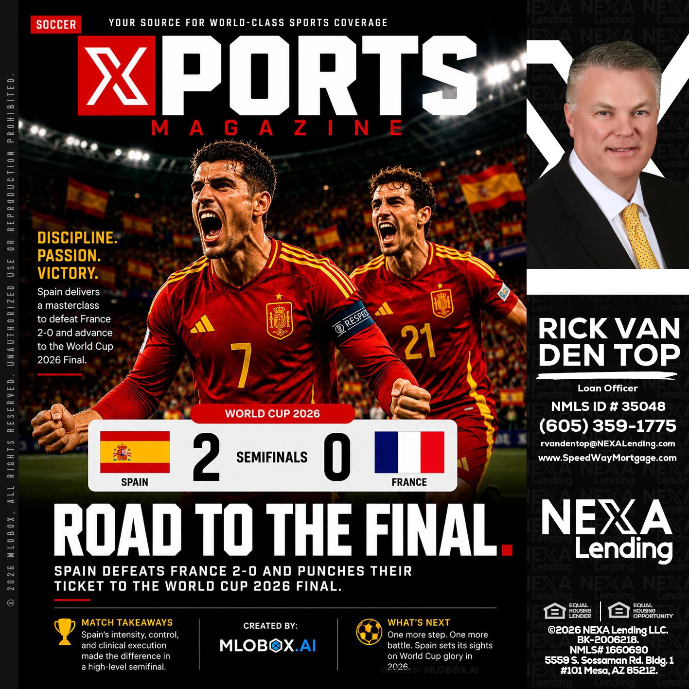 XPORTS WORLD CUP 2026 - Rick Van Den Top -Loan Officer