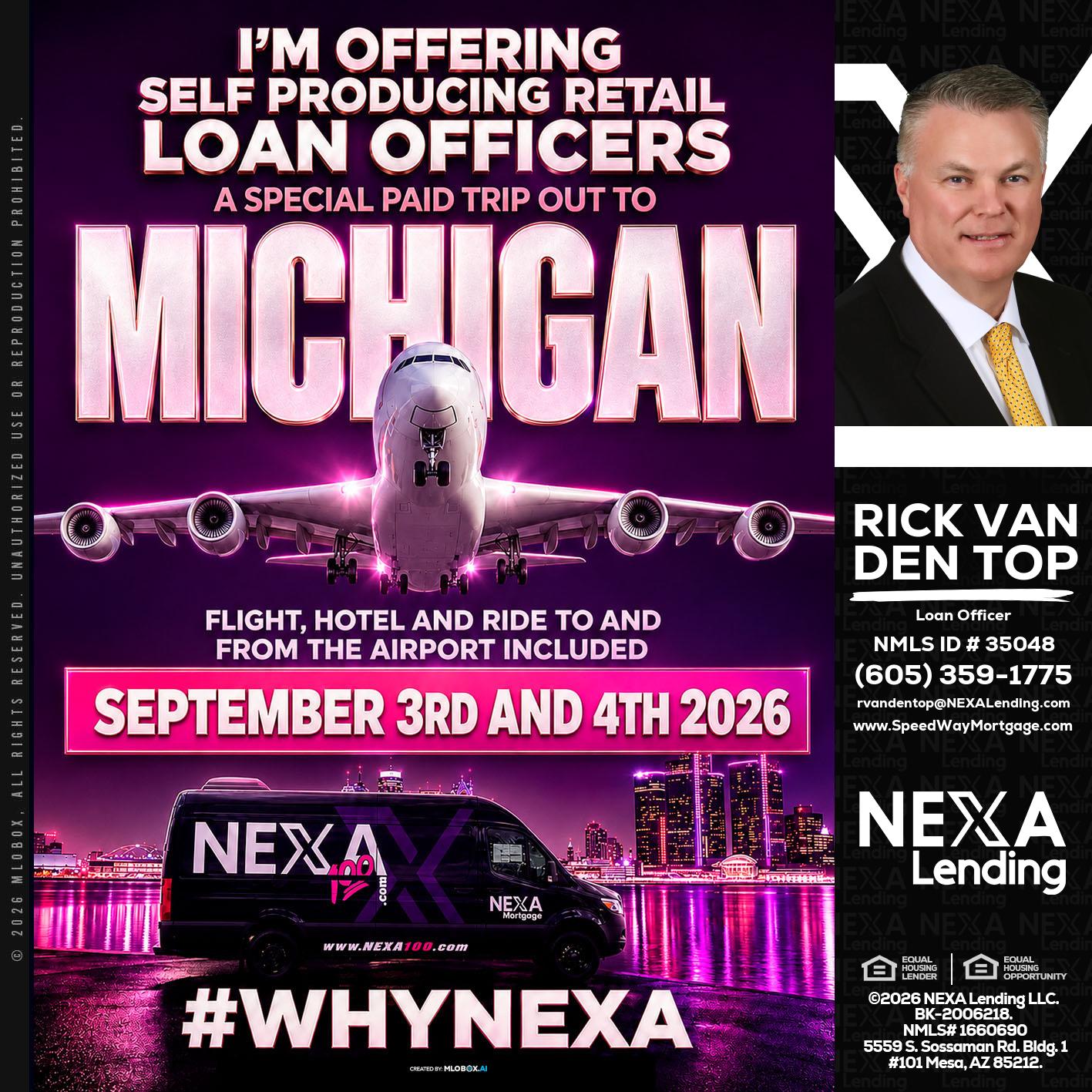 MICHIGAN TRIP - Rick Van Den Top -Loan Officer
