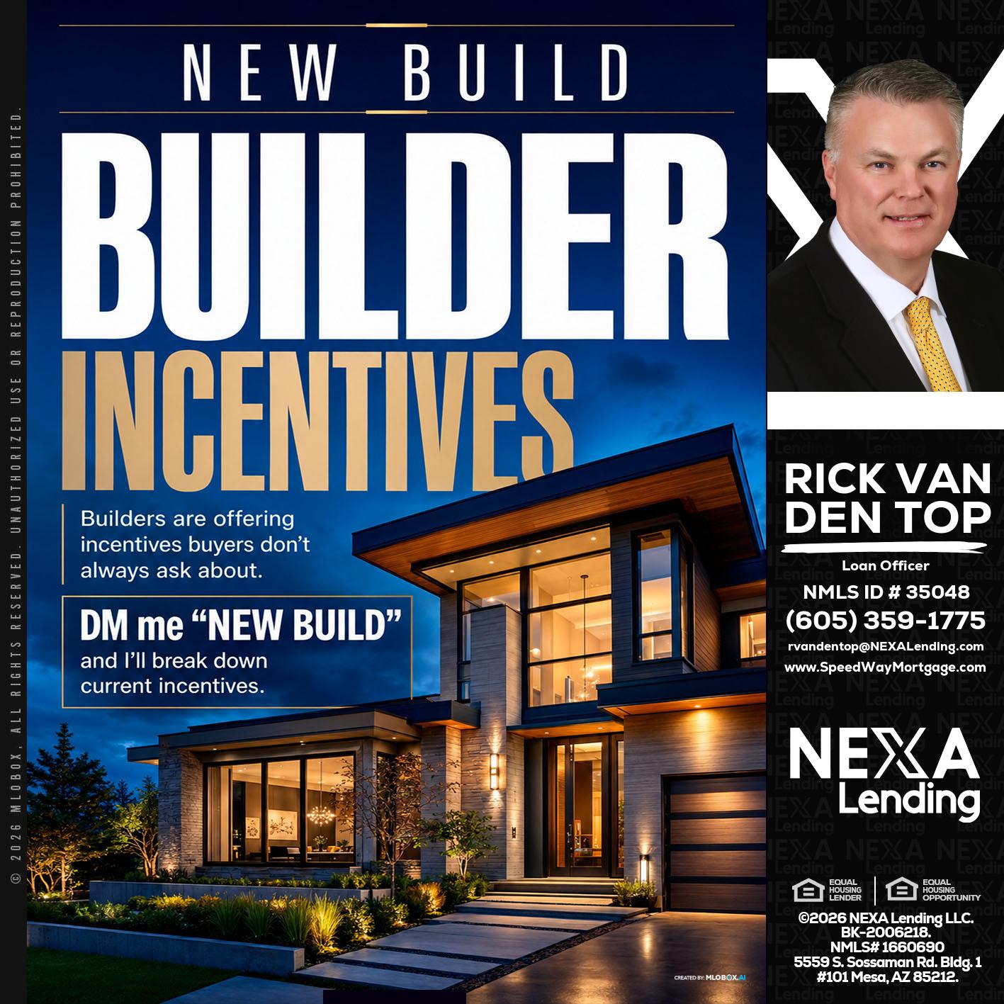 NEW BUILDER - Rick Van Den Top -Loan Officer