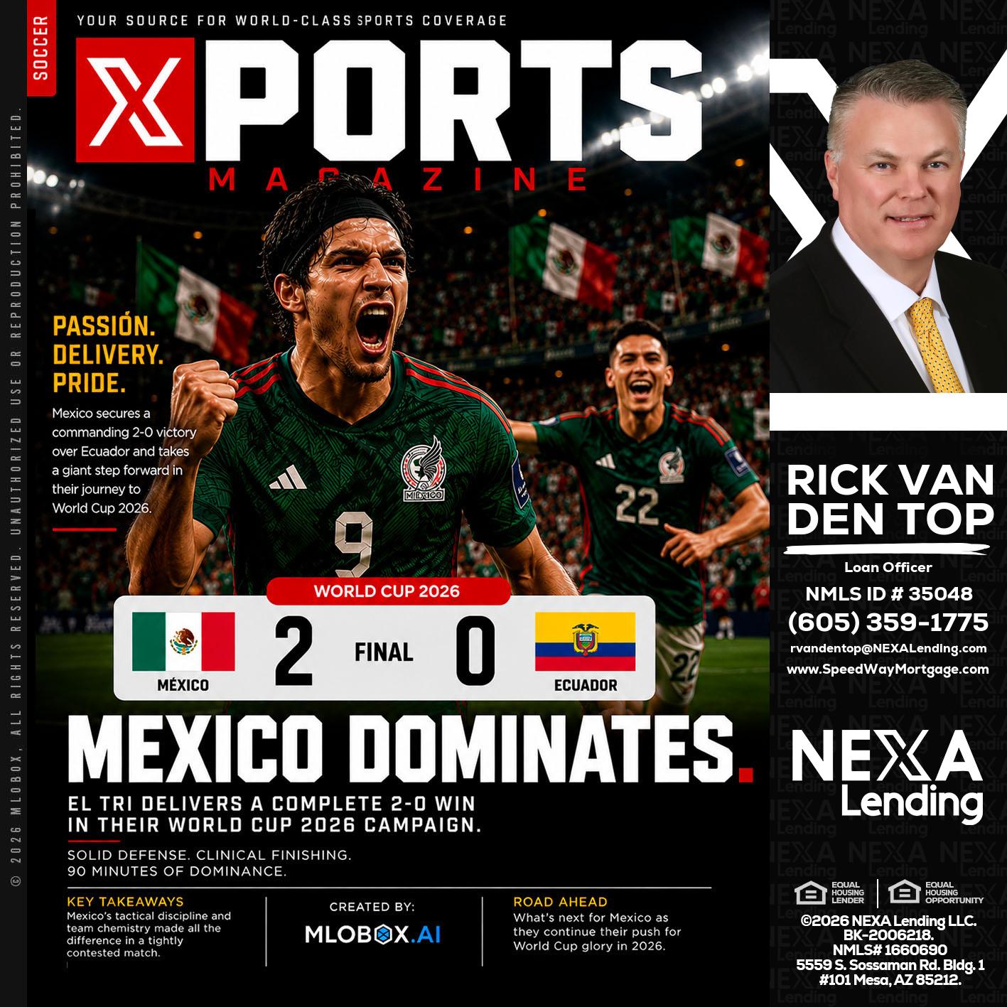 XPORTS MEX 2-0 ECUADOR - Rick Van Den Top -Loan Officer